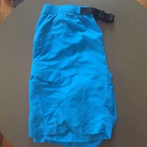 North Face blue swim suit